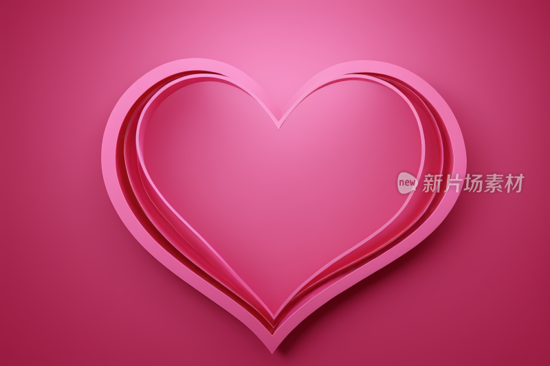 红色背景上的粉红色心脏高清图片