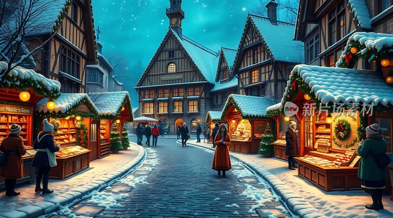 圣诞集市夜市
