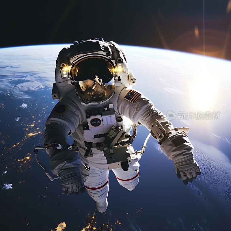 太空漫步宇航员与地球的壮丽对话