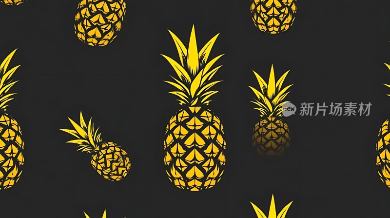 金色菠萝图案设计