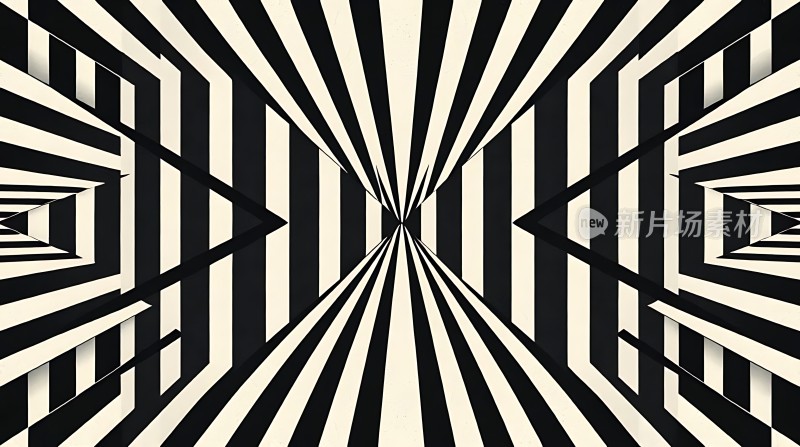 黑白条纹隧道视觉错觉