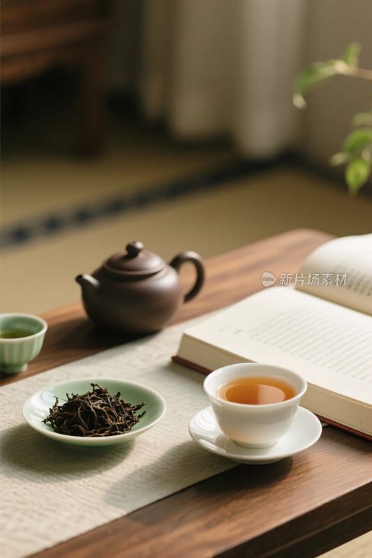 中式茶道静物场景