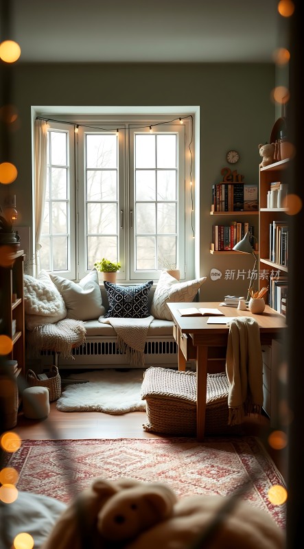 温馨角落舒适阅读时光