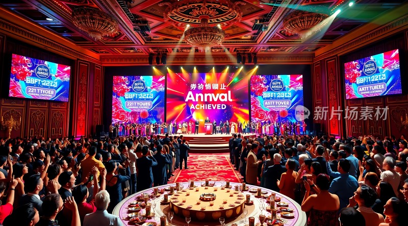 年度盛典华丽舞台观众欢呼共同见证成就