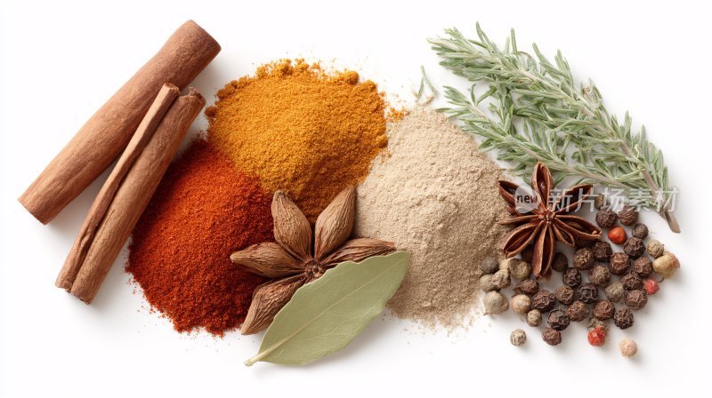 多彩香料静物图