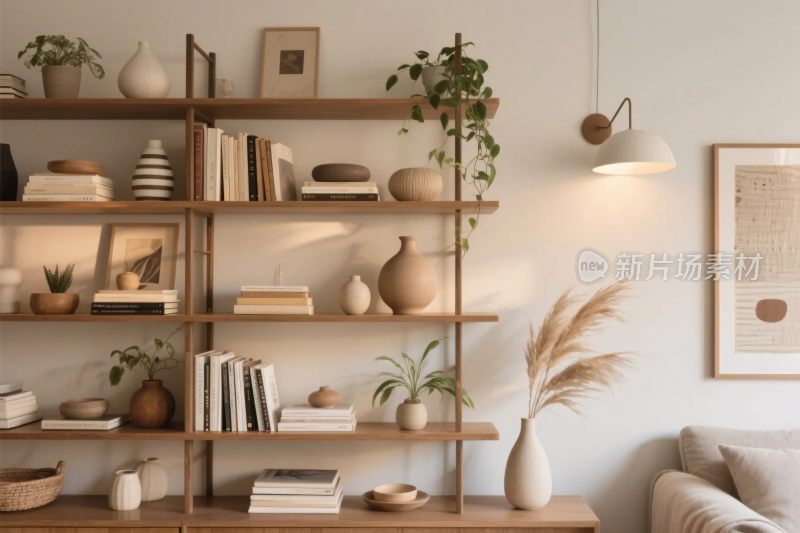 室内书架装饰场景