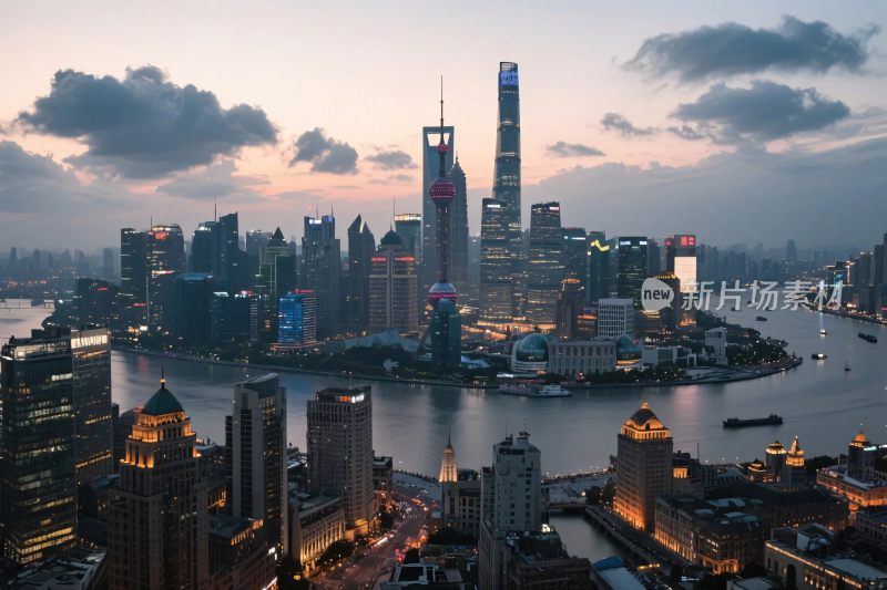 上海城市风景夜景