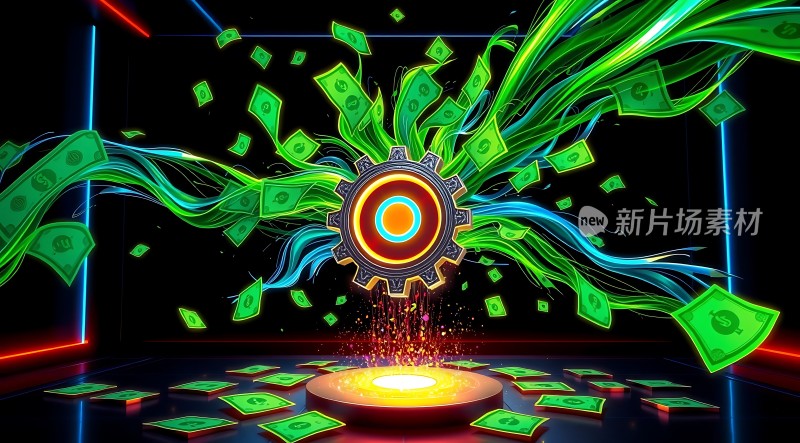 金钱风暴财富喷涌而出