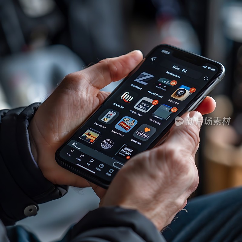 手机屏幕上的应用图标展示