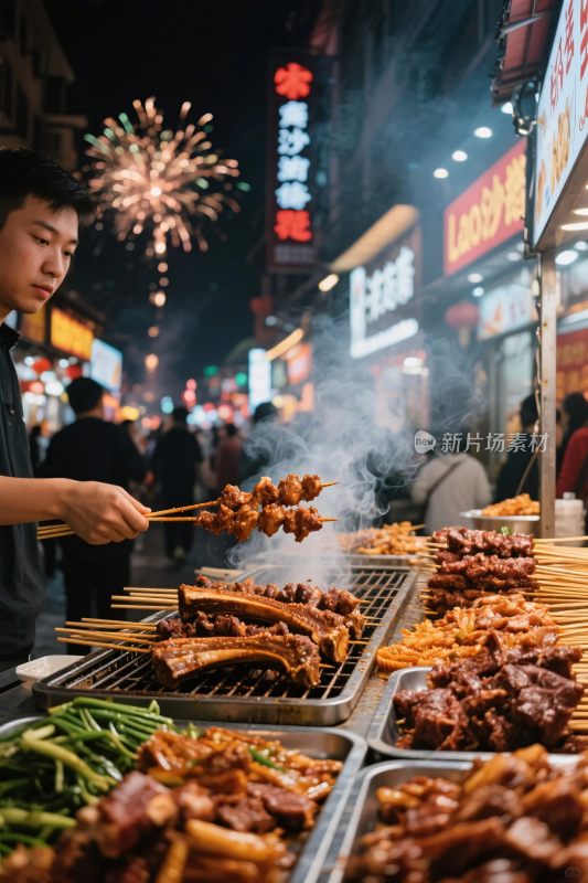 街头夜市烧烤摊