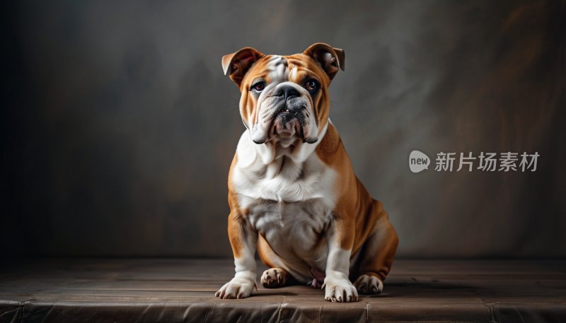 斗牛犬坐姿萌态