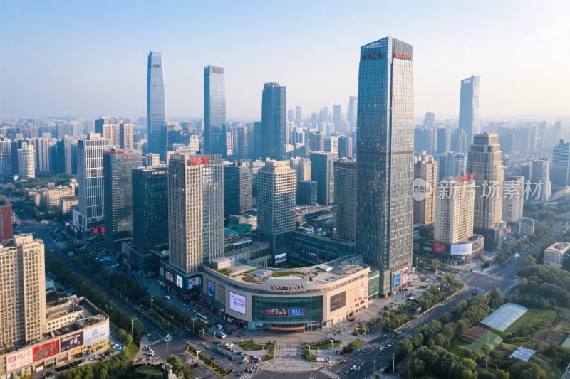 城市中心鸟瞰图