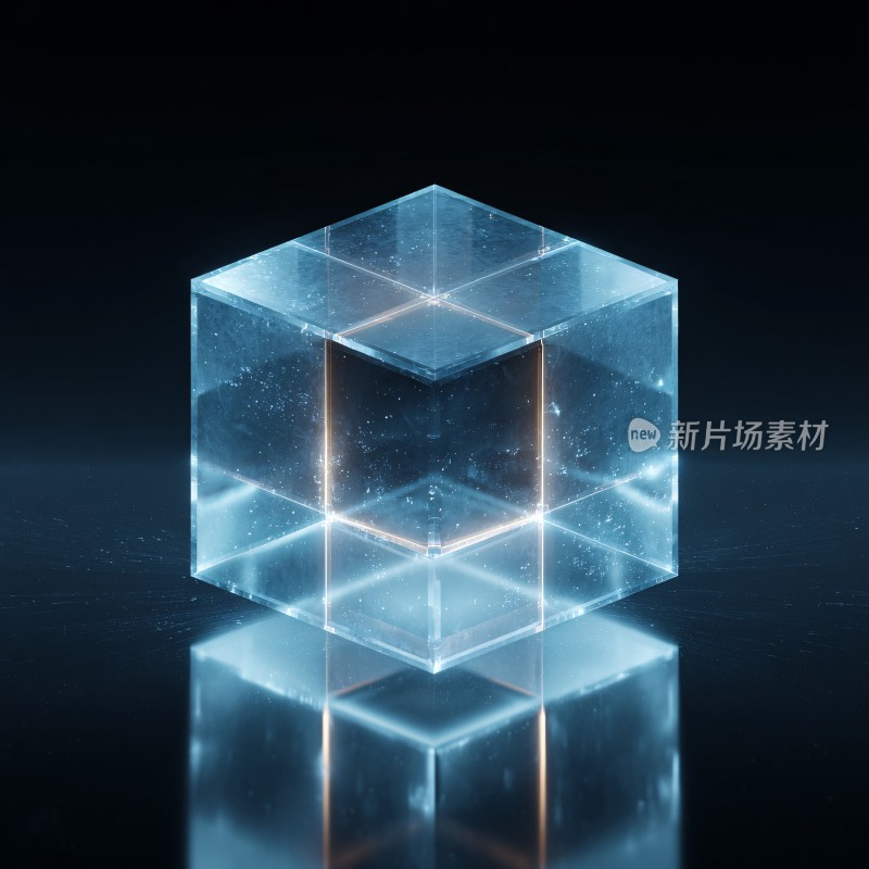 透明发光立方体