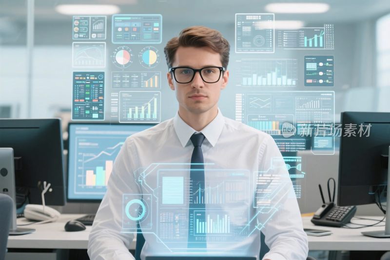 科技办公虚拟交互场景