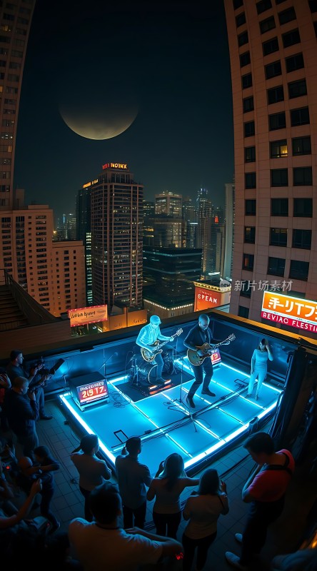 霓虹舞台上的音乐盛宴