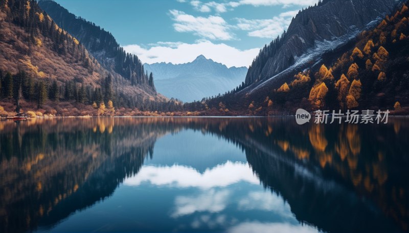 晚秋木格措瀑布