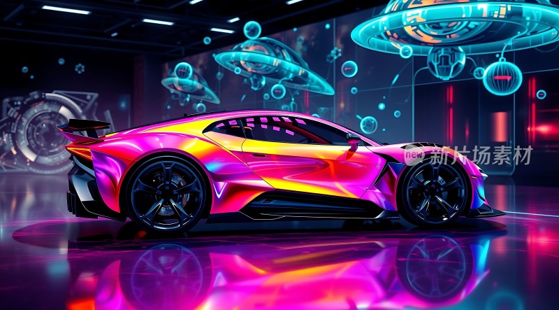 未来科技感跑车展示