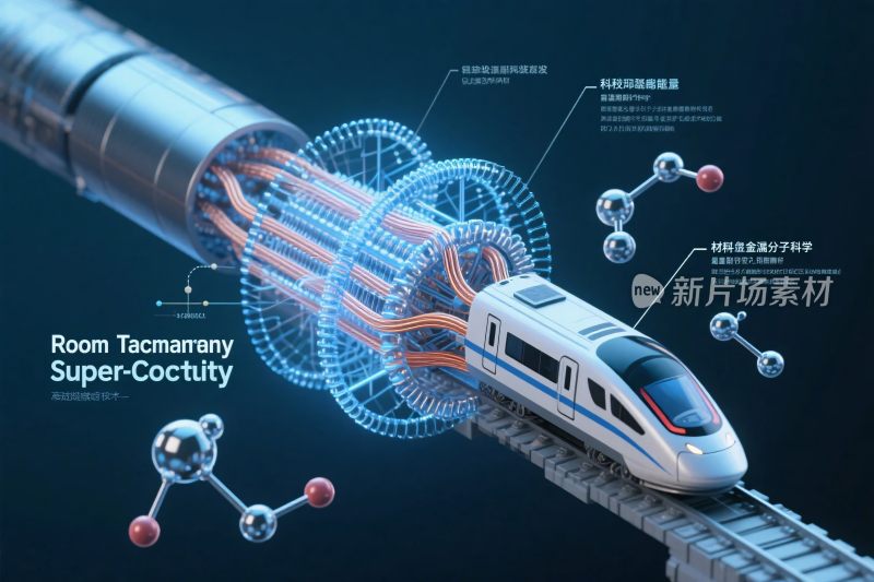 科技感高速列车插画