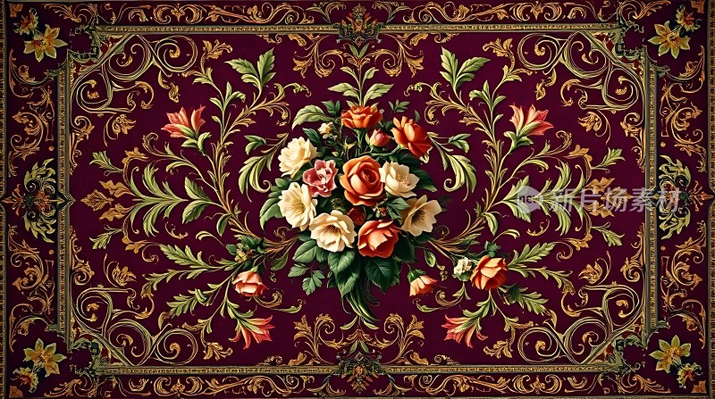 华丽花卉图案
