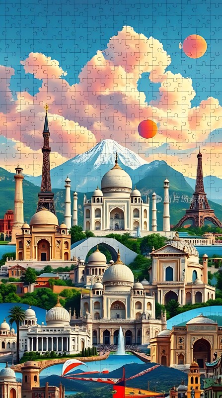 世界建筑拼图