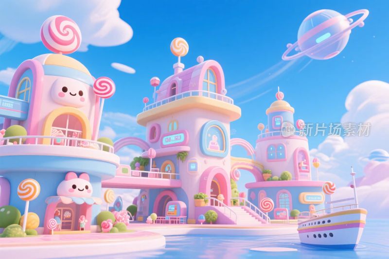 梦幻卡通糖果小镇
