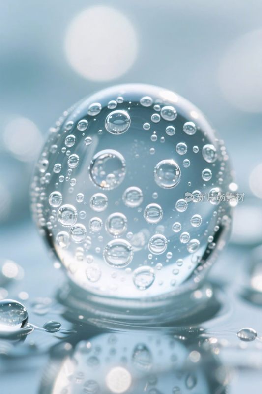 水珠气泡特写