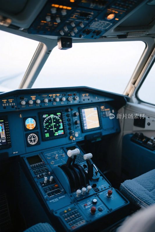 飞机驾驶舱内部景象