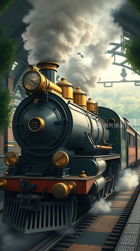 蒸汽火车驶入站台