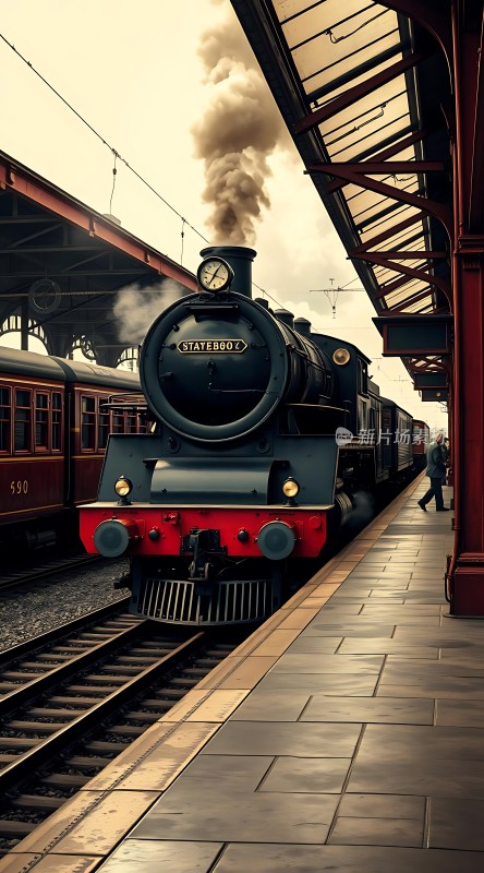 蒸汽火车驶入站台
