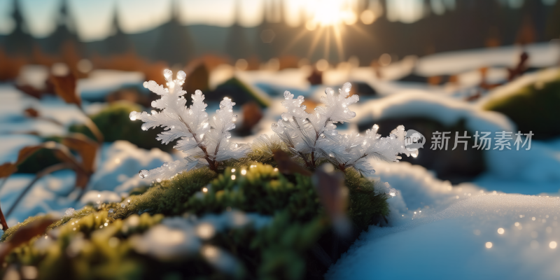 雪景森林冰晶冰花