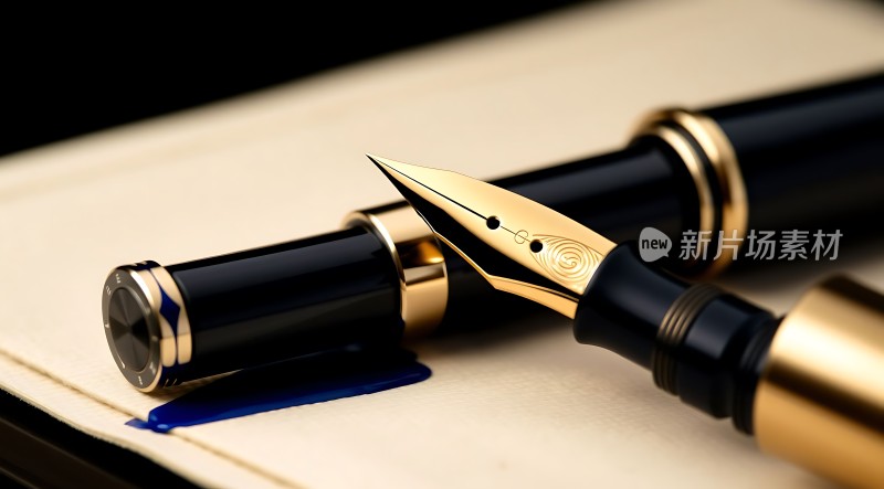 黑色金笔书写艺术