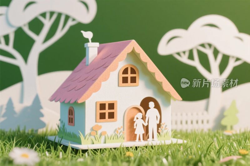 梦幻童话小屋插画