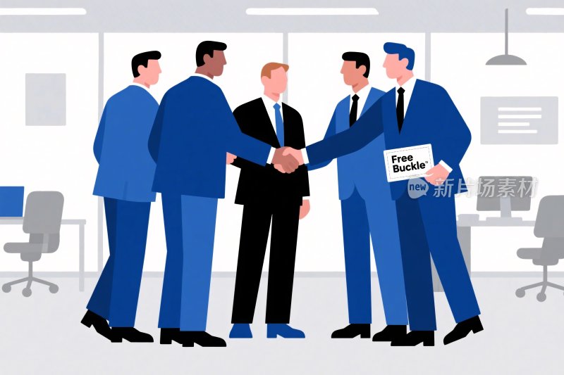 商务握手合作场景