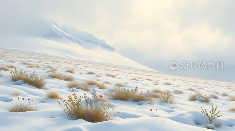 雪原上的顽强生命