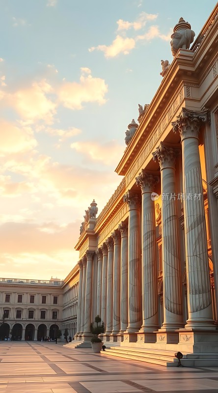 阳光下的宏伟建筑