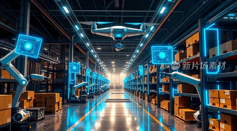 智能仓库无人机与机械臂协作