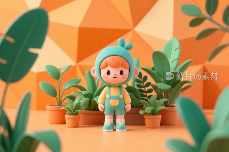 可爱卡通角色插画