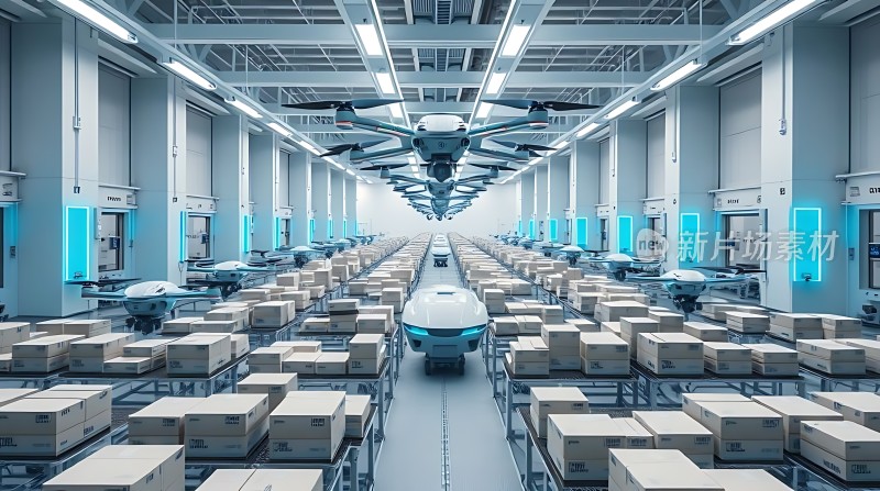 智能物流中心无人机与机器人协同作业