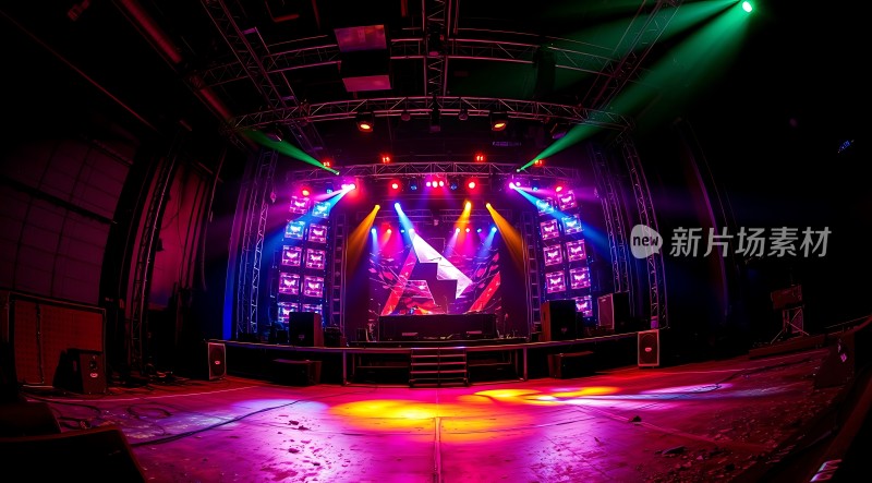 舞台灯光璀璨音乐现场震撼人心