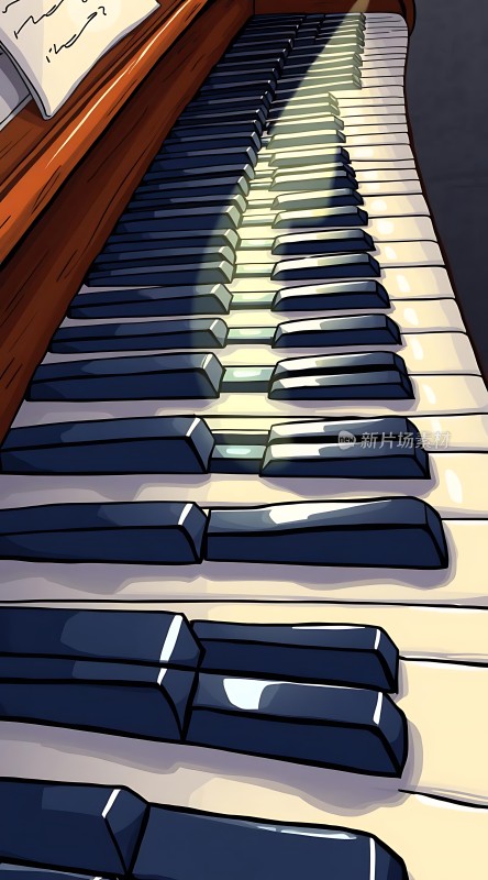 钢琴键上的光影世界