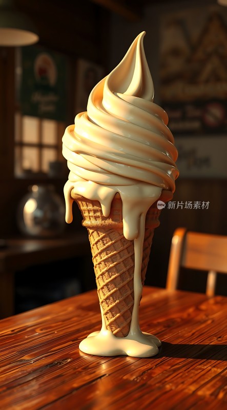 融化冰淇淋 cone