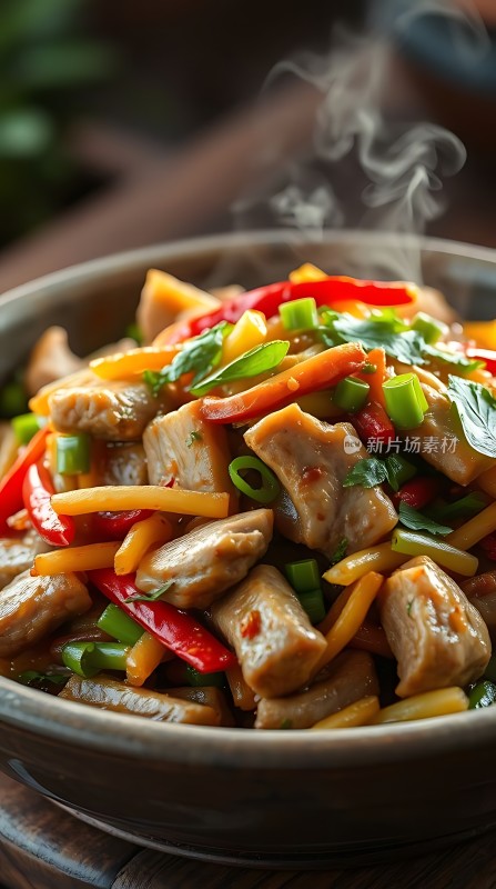 香辣鸡丁炒时蔬