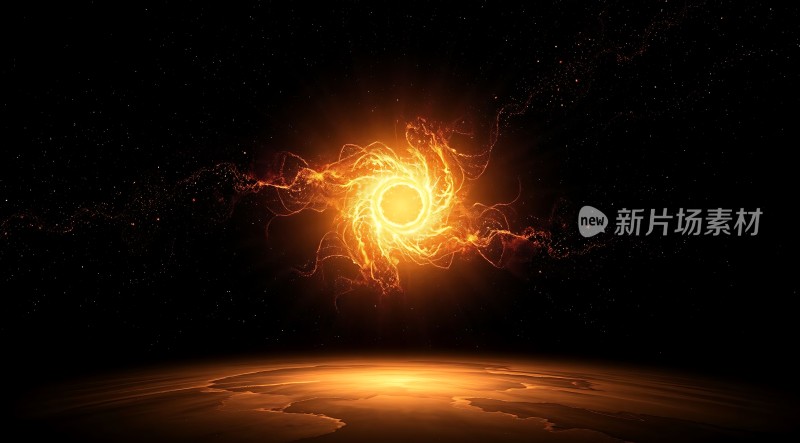 新片场素材星云与地球