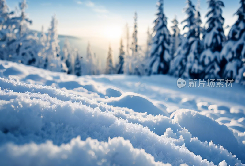 冬天冰雪天空自然风景