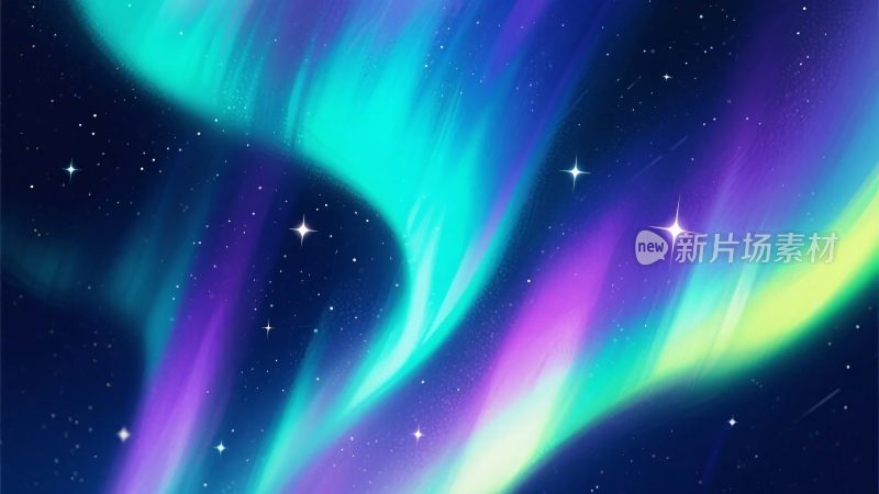 梦幻极光星空图