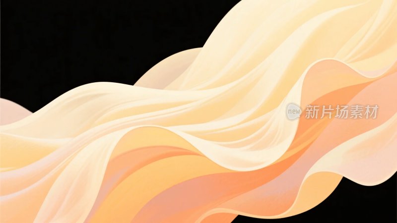 流动渐变色彩波浪插画