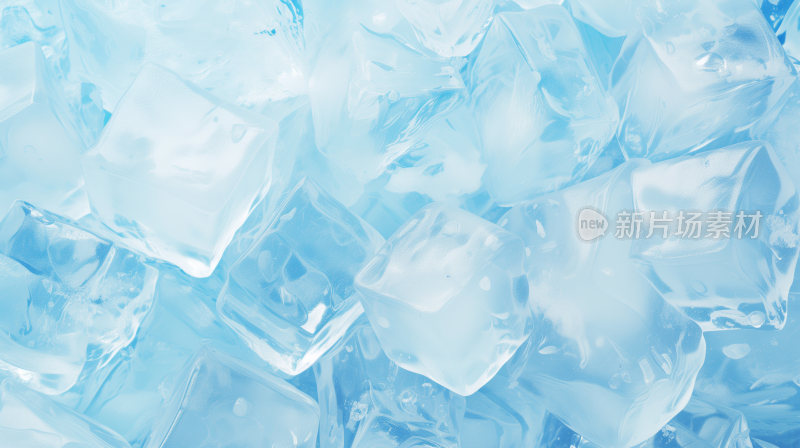 晶莹剔透的方形冰块背景