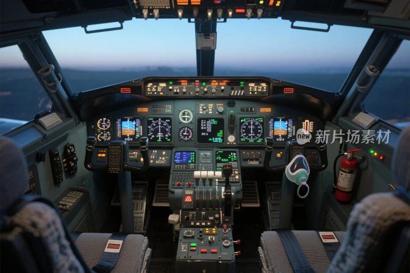 飞机驾驶舱内部场景