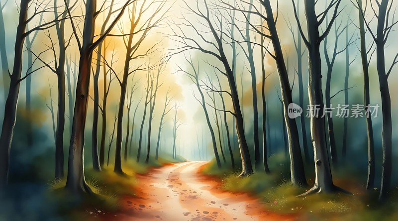 晨曦中的幽径