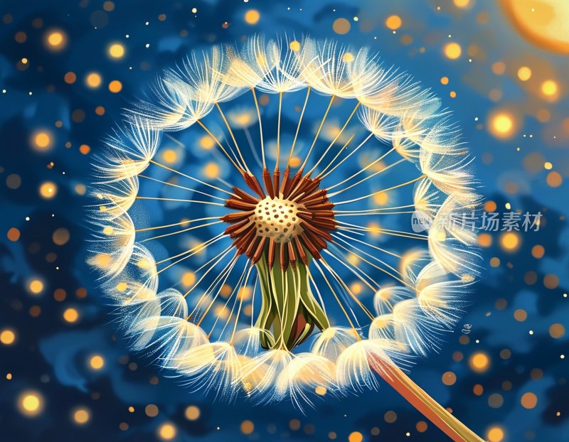 月光下的蒲公英